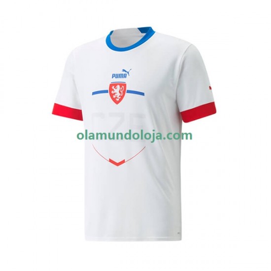 Camisola Chéquia Homem Equipamento Segundo 2022 Manga Curta